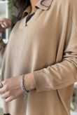 Ellis Oversized Rugby Knit Camel /23 =